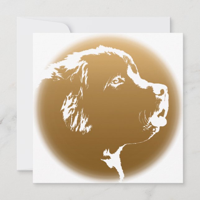 Newfoundland Invitations Personalised Dog Card (Front)