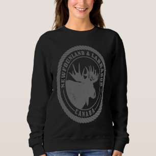 Newfoundland & Labrador Canada Moose Vintage Natur Sweatshirt