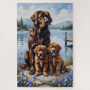 Newfoundland Lakeside Iris Art Jigsaw Puzzle
