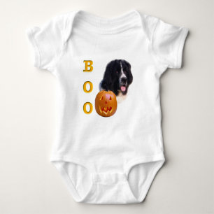 Newfoundland (landseer) Halloween Boo Baby Bodysuit