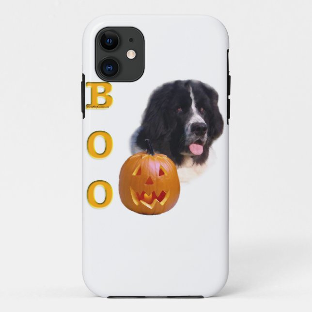 Newfoundland Landseer Halloween Boo Case-Mate iPhone Case (Back)