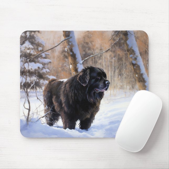 Newfoundland Let It Snow Christmas  Mouse Pad (With Mouse)