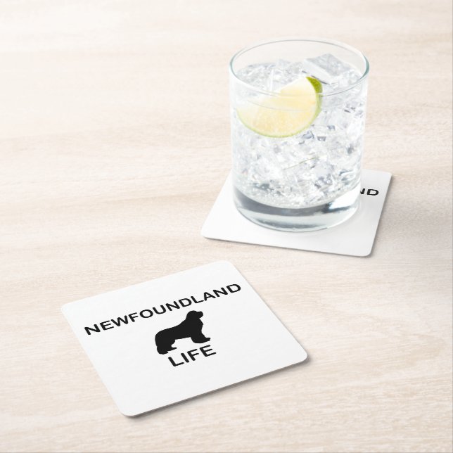 newfoundland life square paper coaster (Insitu)