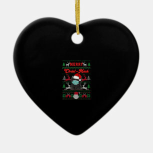 Newfoundland Merry Christ-Mask Christmas Gift Ceramic Tree Decoration