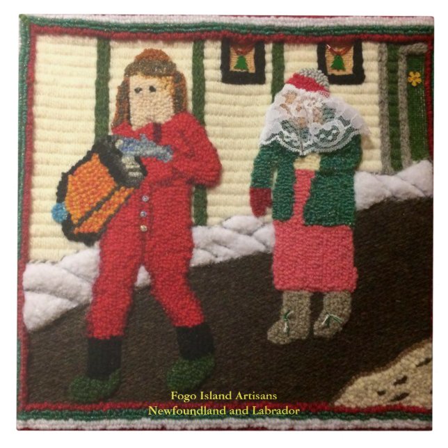 Newfoundland Mummers heading out Tile (Front)