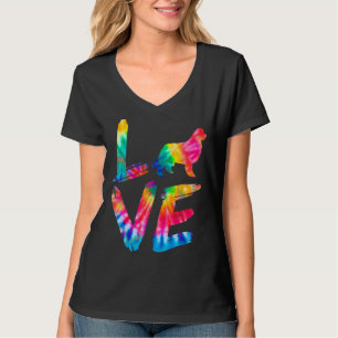 Newfoundland Newfie Tie Dye Love Dog Mum Dad T-Shirt