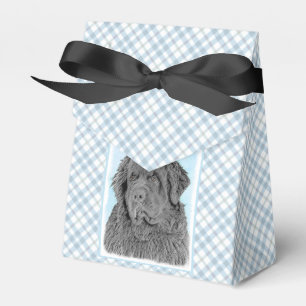 Newfoundland Painting - Cute Original Dog Art Favour Box