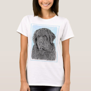 Newfoundland Painting - Cute Original Dog Art T-Shirt