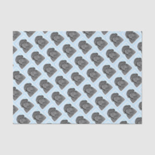 Newfoundland Painting - Cute Original Dog Art Tissue Paper