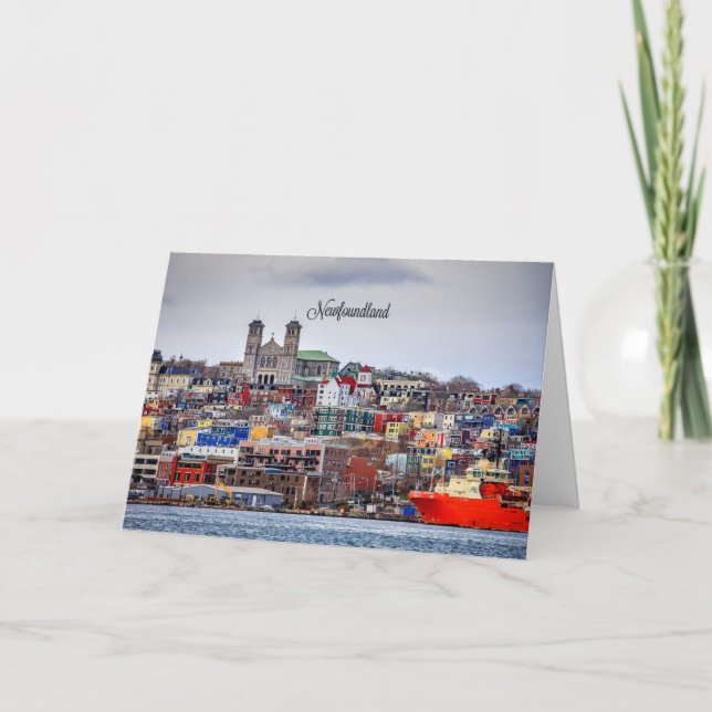 Newfoundland, panoramic cityscape  card (Front)