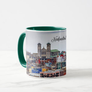 Newfoundland, panoramic cityscape photograph mug
