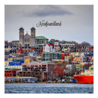 Newfoundland, panoramic cityscape photograph