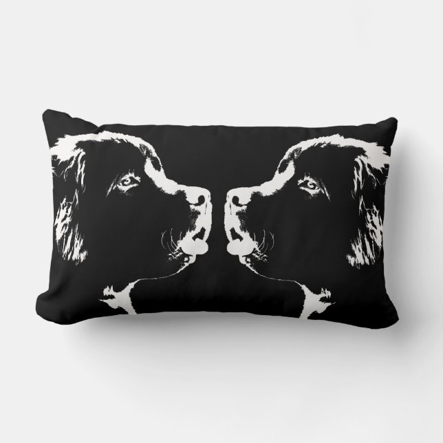Newfoundland Pillow Newfoundlander Pup Gifts (Front)