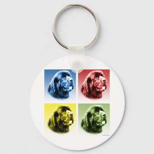 Newfoundland Pop Art Key Ring
