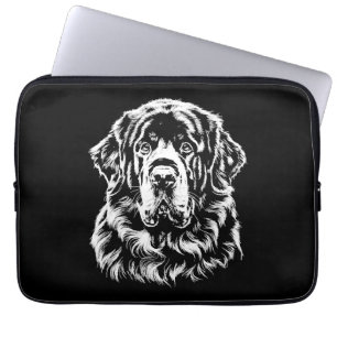 Newfoundland Portrait Minimalist Apparel Laptop Sleeve