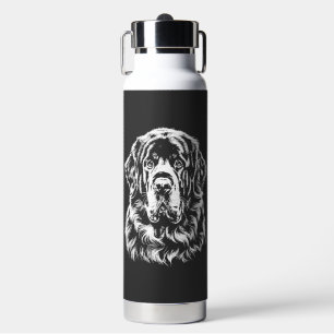 Newfoundland Portrait  Minimalist Apparel Water Bottle