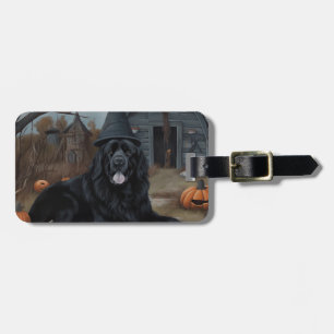 Newfoundland Pumpkins Halloween Scary Luggage Tag