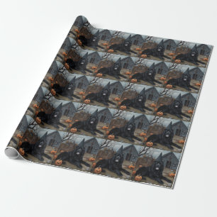 Newfoundland Pumpkins Halloween Scary  Wrapping Paper