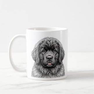 Newfoundland Puppy Portrait Mug