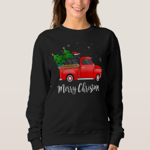 Newfoundland Red Truck Christmas Tree Xmas Dog Sweatshirt