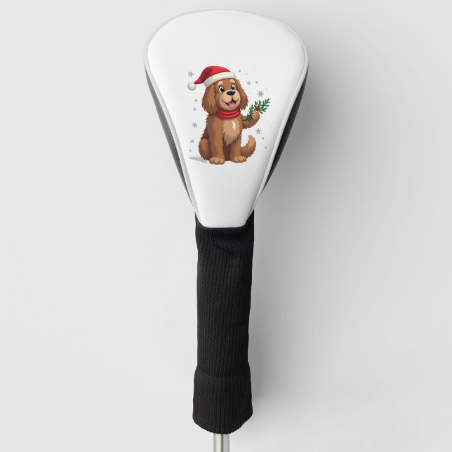 Newfoundland Santa Hat Golf Head Cover (Front)
