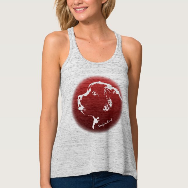 Newfoundland Shirt Personalised Puppy Dog Tank Top (Front)