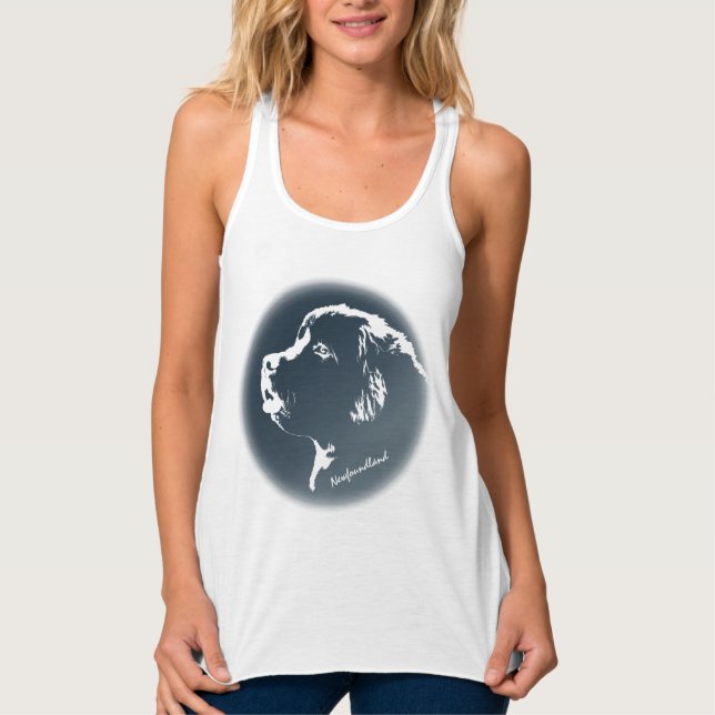 Newfoundland Shirt Personalized Puppy Dog Tank Top (Front)