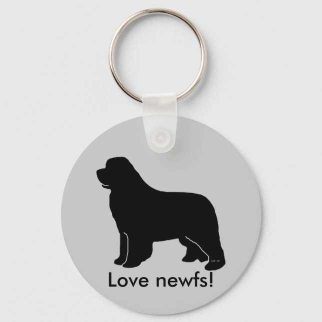 newfoundland silhouette key ring (Front)