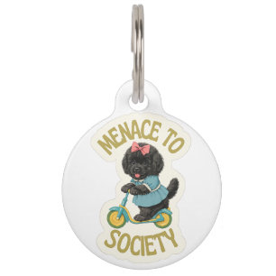 Newfoundland-sized trouble, Menace To Society Pet Tag