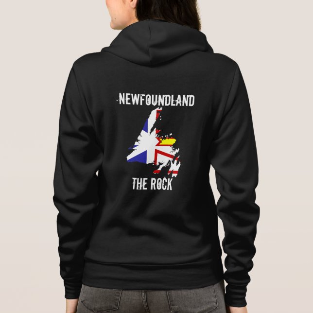 Newfoundland The Rock on back of shirt (Back)