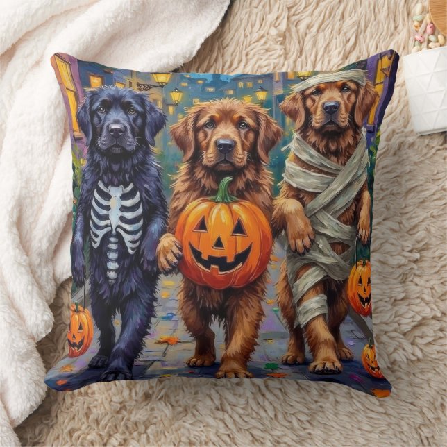 Newfoundland Trick-or-Treating Halloween Costumes Cushion (Blanket)