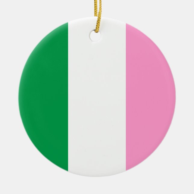Newfoundland Tricolour flag (Canada) Ceramic Tree Decoration (Front)