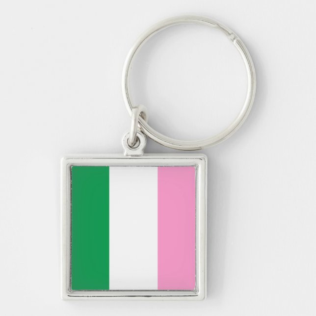 Newfoundland Tricolour flag (Canada) Key Ring (Front)