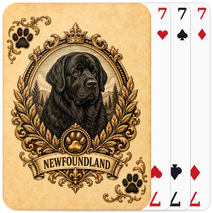 Newfoundland, Vintage Heritage Dog Playing Cards