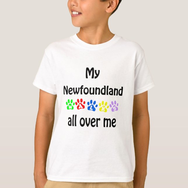Newfoundland Walks Design T-Shirt (Front)