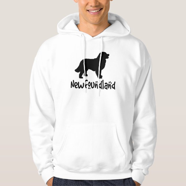 Newfoundland With Cool Text Hoodie (Front)