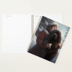 Newfoundland With Santa Claus Festive Christmas  Planner