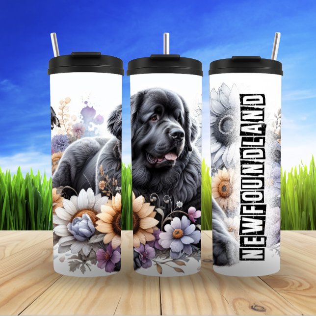 Newfoundland's Gentle Floral Rest Thermal Tumbler (Creator Uploaded)