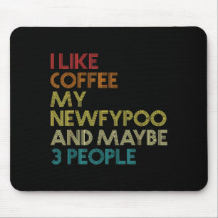 Newfyo Dog Owner Coffee Lover Funny Quote Vintage  Mouse Pad