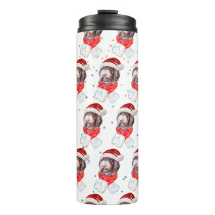 Newfypoo Dog Breed Christmas Stars Thermal Tumbler