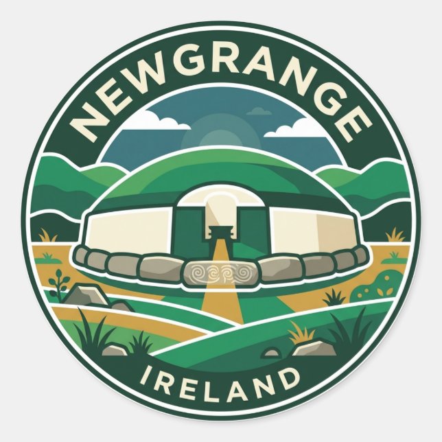 Newgrange Ireland Classic Round Sticker (Front)