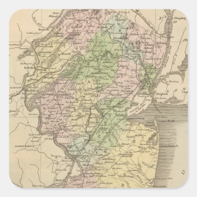 NewJersey Square Sticker (Front)