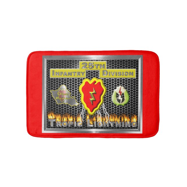 Newly Designed 25th Infantry Division Bath Mat (Front)