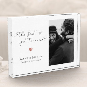 Newly Engaged Couple Gift Keepsake Engagement Photo Block