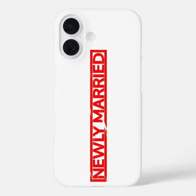 Newly Married Stamp Case-Mate iPhone Case (Back)