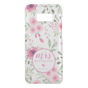 Newly Wed Soft Pink Watercolor Floral Uncommon Samsung Galaxy S8 Plus Case