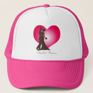 Newly wedded couple trucker hat