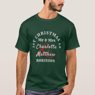 Newly Weds 1st Christmas As Mr & Mrs Cute T-Shirt