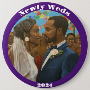 Newly Weds 6 Cm Round Badge