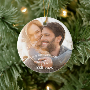 Newly Weds Engaged Our First Christmas Together Ceramic Tree Decoration